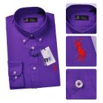 ralph laure hommes mode chemises manches longues 2013 polo bresil poney coton violet